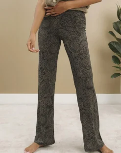 Femme Lauren Vidal Pantalon Store imprimé rosace noir