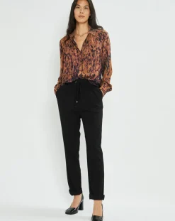 Femme Lauren Vidal Pantalon Store noir