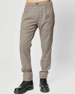 Homme Replay Pantalon Tailorded imprimé pied-de-poule marron