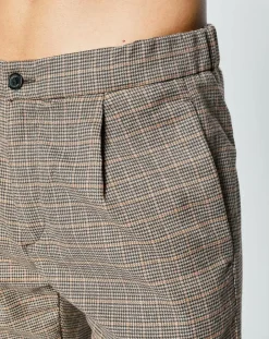 Homme Replay Pantalon Tailorded imprimé pied-de-poule marron