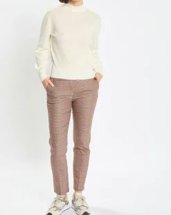Femme Marc O'Polo Pantalon Torup tartan marron
