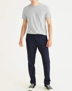 Homme Dockers Pantalon Wonderknit Tapered bleu marine