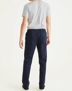 Homme Dockers Pantalon Wonderknit Tapered bleu marine