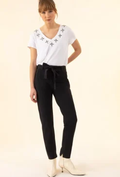 Sale Bleu Blanc Rouge Pantalon+Ceinture Gwen bleu