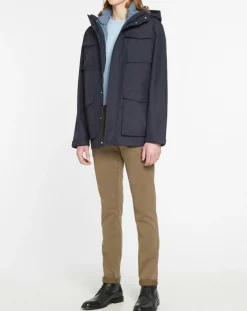 Sale Galeries Lafayette Parka à capuche 4 Poches 3en1 bleu marine