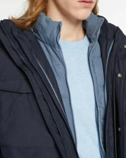 Sale Galeries Lafayette Parka à capuche 4 Poches 3en1 bleu marine