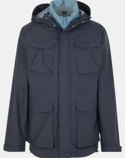 Sale Galeries Lafayette Parka à capuche 4 Poches 3en1 bleu marine