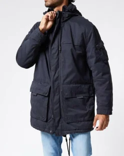 Homme Pepe Jeans Parka Byron bleu foncé