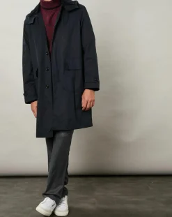 Clearance Hartford Parka Clarence bleu noir