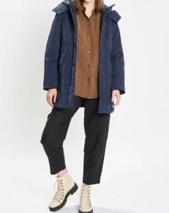 Clearance Marc O'Polo Parka courte et cintrée Thermore bleu marine