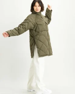 Femme Levi's® Parka Diamond matelassée verte