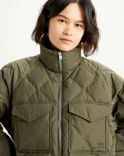 Femme Levi's® Parka Diamond matelassée verte