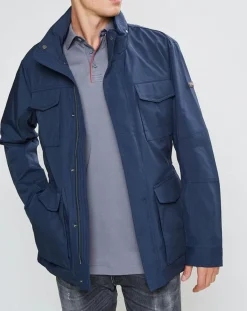 Discount Hackett London Parka en Nylon bleue