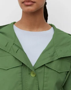 Femme Marc O'Polo Parka Gr Poches Coton Bio Zip kaki