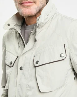 Homme Hackett London Parka imperméable vélo écrue