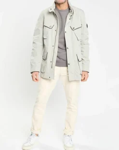 Homme Hackett London Parka imperméable vélo écrue