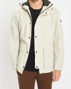 Homme Marc O'Polo Parka Légère à Capuche Mesh écrue