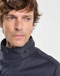 Discount Hackett London Parka légère bleue
