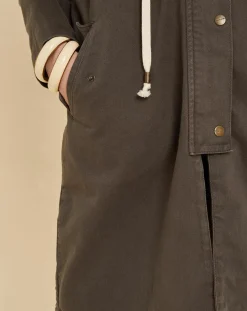 New Chloé Stora Parka légère en Toile de coton Vavin gris charbon