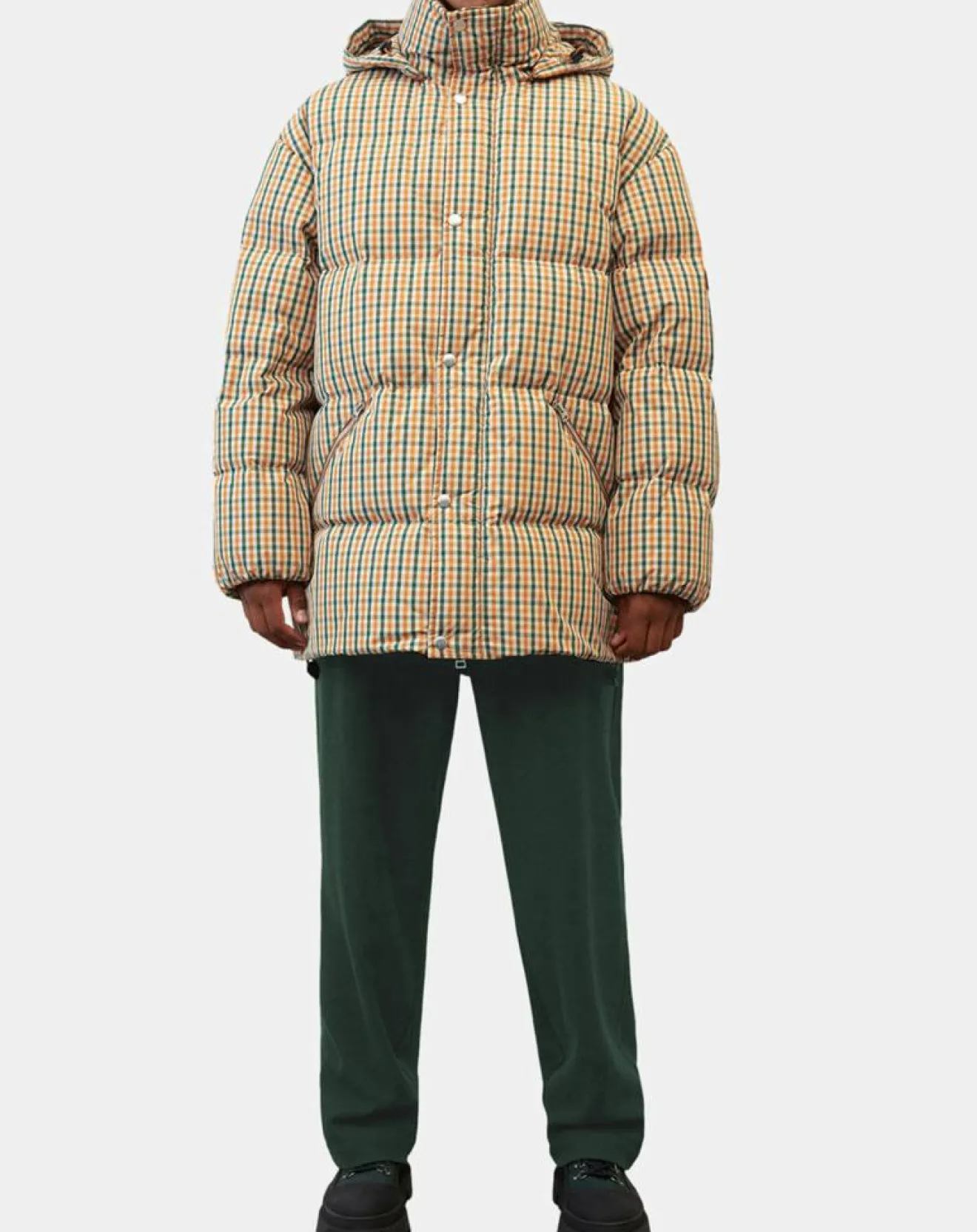 Outlet Marc O'Polo Parka Puffer oversize à carreaux multicolore