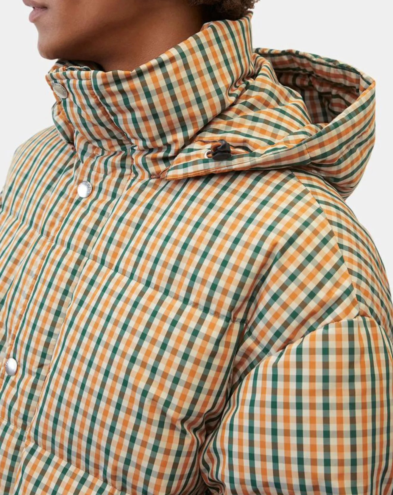 Outlet Marc O'Polo Parka Puffer oversize à carreaux multicolore