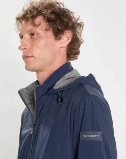 Homme Hackett London Parka Sport bleue