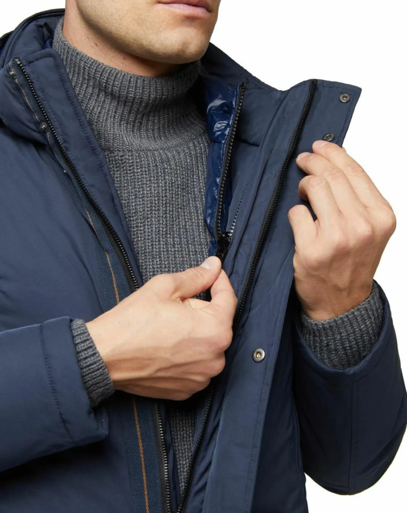 Hot Geox Parka technique Vincit bleu marine