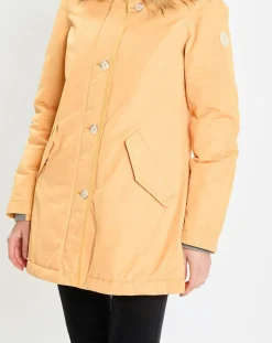 Femme Marc O'Polo Parka Thermor à capuche fausse fourrure jaune