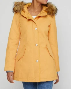 Femme Marc O'Polo Parka Thermor à capuche fausse fourrure jaune