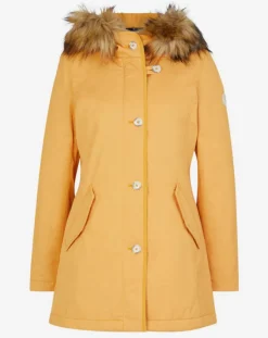 Femme Marc O'Polo Parka Thermor à capuche fausse fourrure jaune