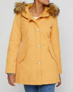 Femme Marc O'Polo Parka Thermor à capuche fausse fourrure jaune