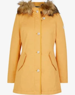 Femme Marc O'Polo Parka Thermor à capuche fausse fourrure jaune