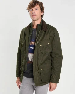 Sale Hackett London Parka Velo Speed kaki
