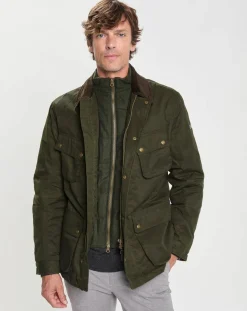 Sale Hackett London Parka Velo Speed kaki