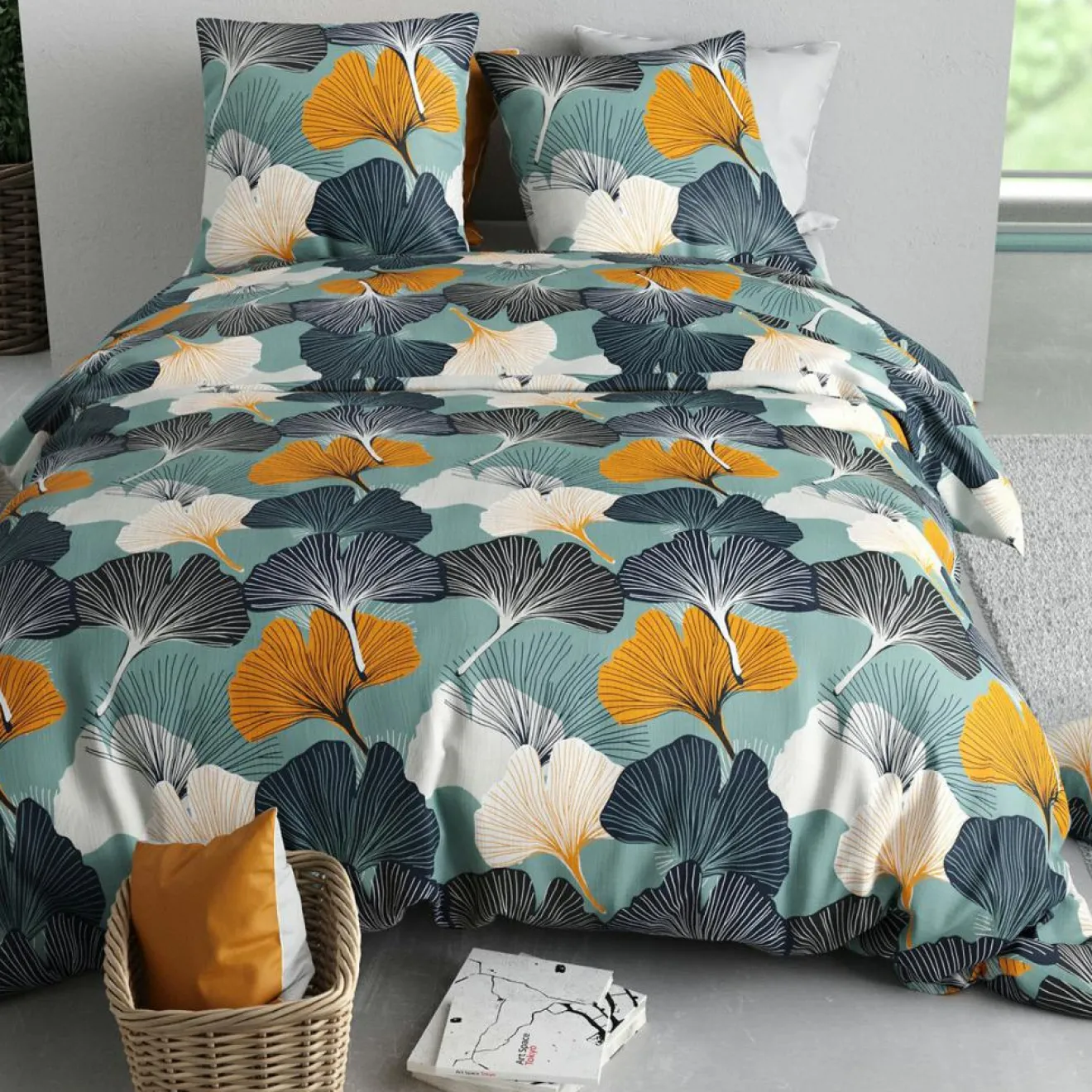 Atelier du Coton Parure de Couette 3pcs Gink 100% Coton 57fils gink