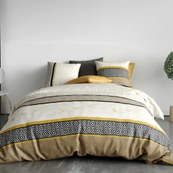 Atelier du Coton Parure de housse de couette Carioca beige