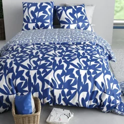 Home Collection Parure de housse de couette Nereide bleue