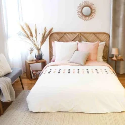 Discount Home Collection Parure de housse de couette Poupie blanche