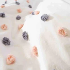 Discount Home Collection Parure de housse de couette Poupie blanche