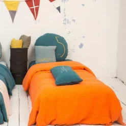 New Bed and Philosophy Parure de lit en lin lavé 1 place terracotta 140x200 cm