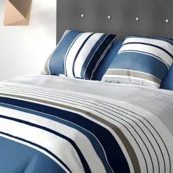 Atelier du Coton Parure Housse de Couette 3pcs 100%coton 57fils belize