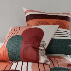 My Home Collection Parure housse de couette Galio rouge