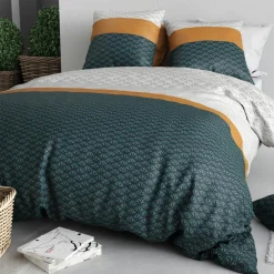 Atelier du Coton Parure Housse de Couette 3pcs 100% Coton 57fils orus