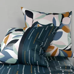 Atelier du Coton Parure housse de couette Floris multicolore