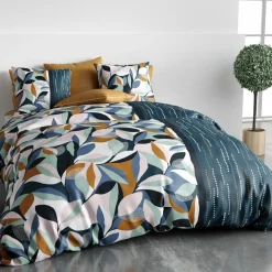 Atelier du Coton Parure housse de couette Floris multicolore