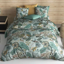 My Home Collection Parure housse de couette Cancun bleue