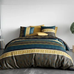 Atelier du Coton Parure housse de couette Qobe marron