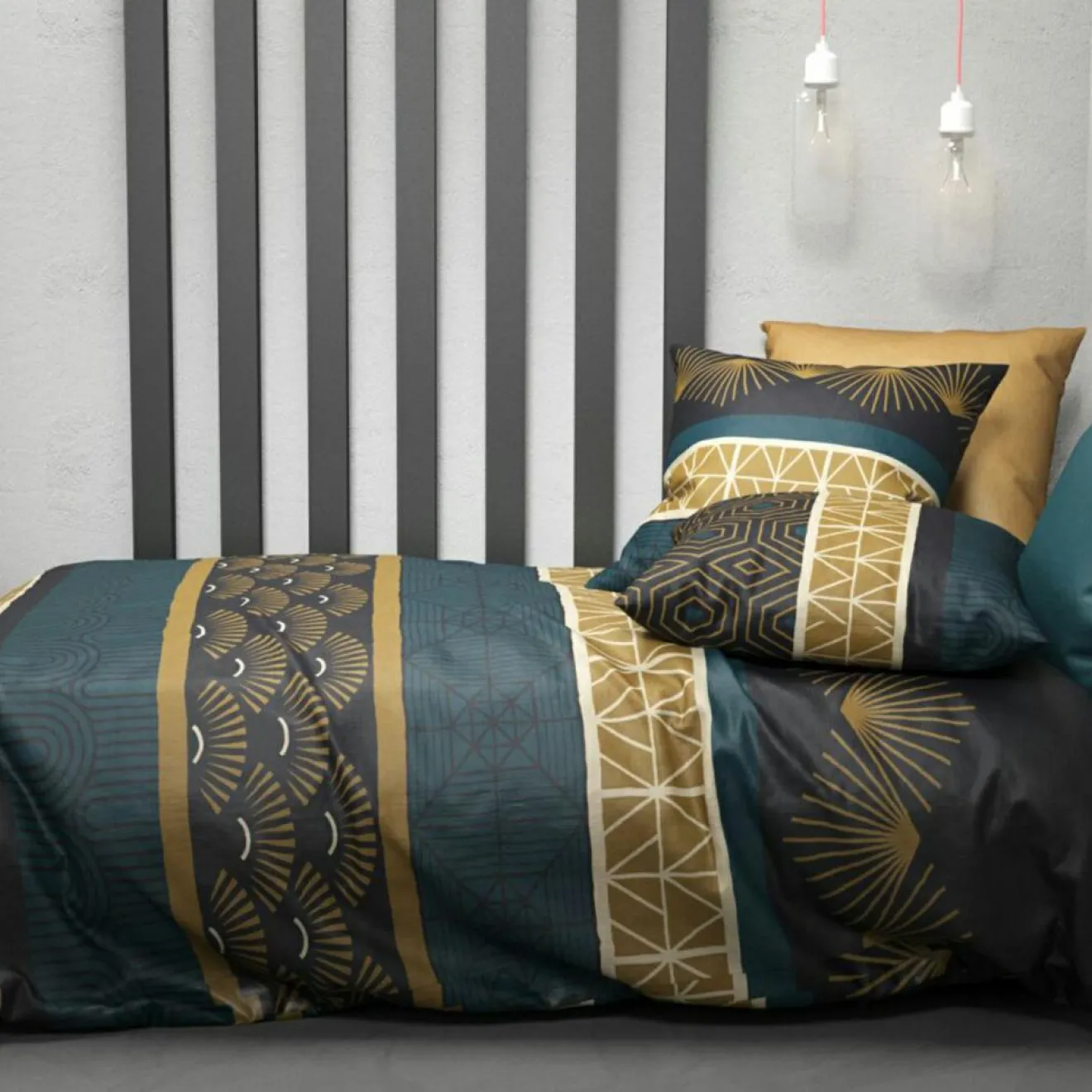 Atelier du Coton Parure housse de couette Qobe marron