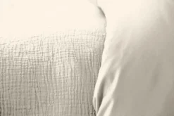 Best Home Collection Parure housse de couette 100% Gaze de Coton galet