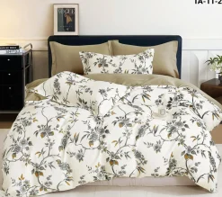 Hot Home Collection Parure housse de couette 100% Percale de Coton écrue